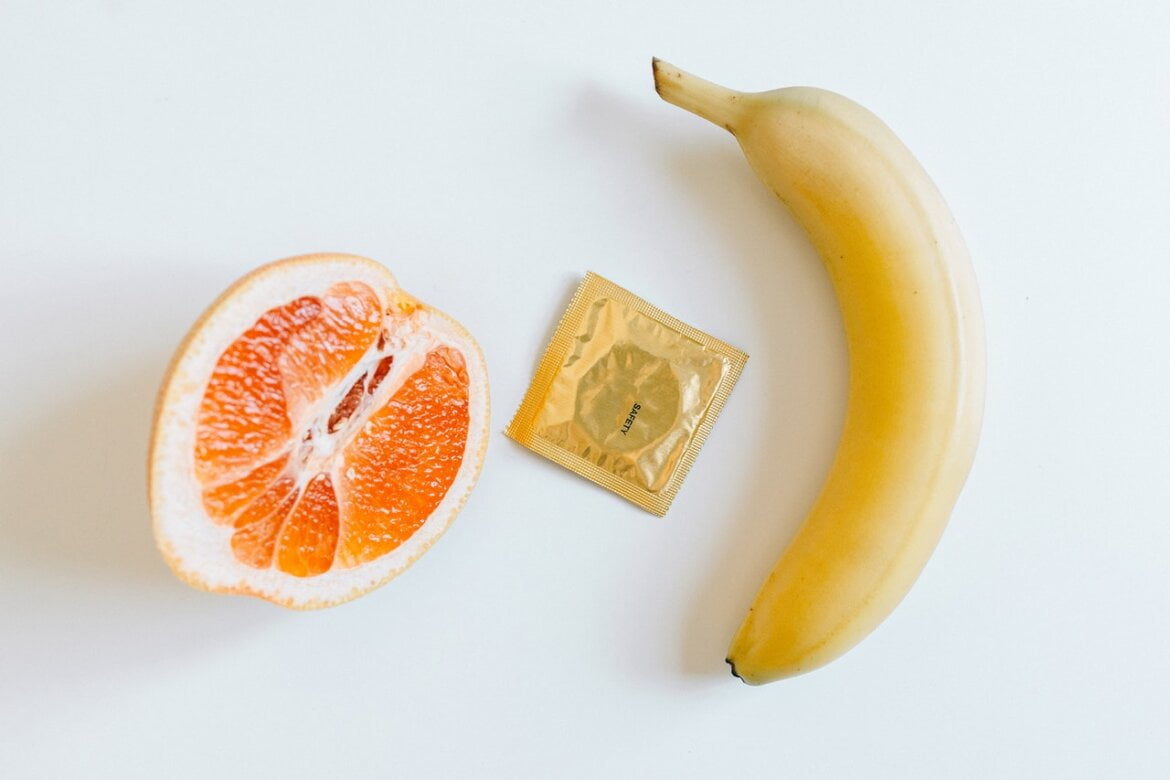 προφυλακτικό πορτοκάλι μπανάνα